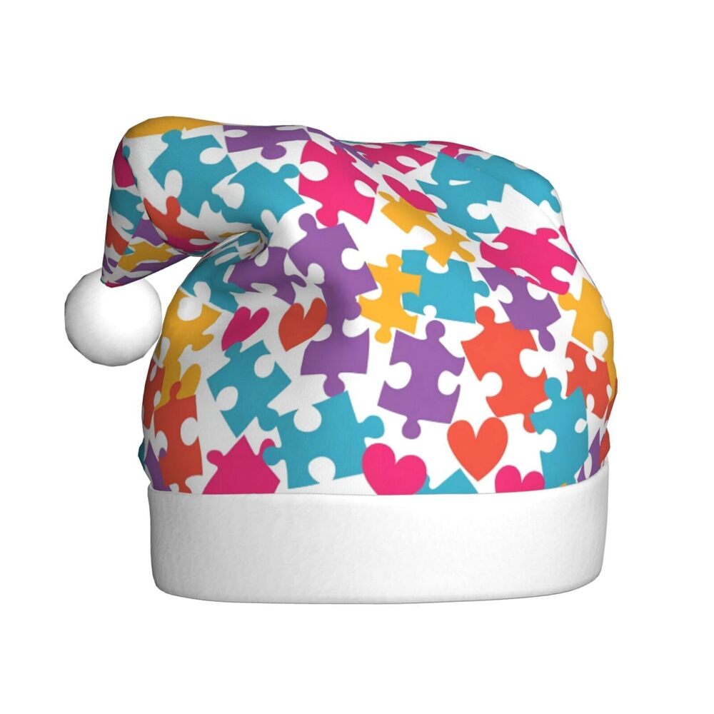 2139 Colorful Autism Awareness Christmas Hat, Xmas Holiday Hat, Christmas